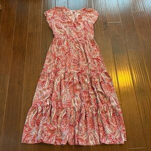 Women’s Old Navy Red Paisley Long Maxi Dress Size Medium